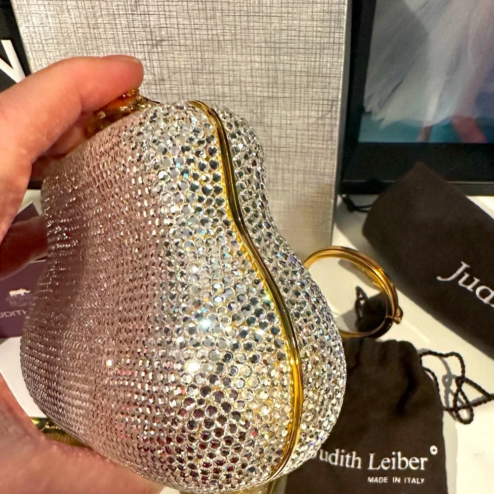 Stunning vintage Judith Leiber swarovski crystal clutch handbag flower f… - Picture 6 of 11